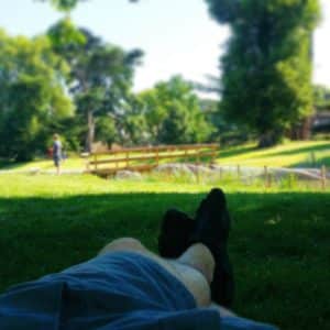 running in the park