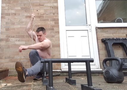 Assisted pistol squats