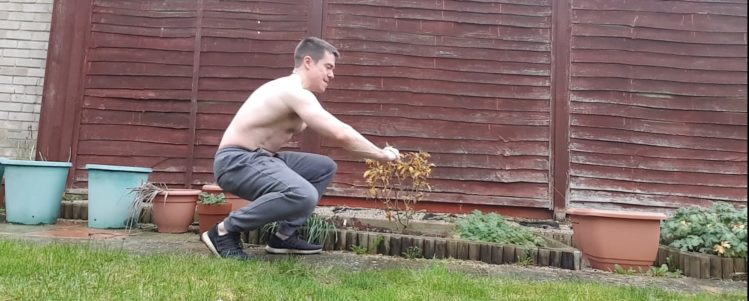 Squat walks for single leg strength