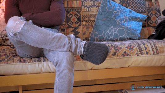 Body language foot pointing