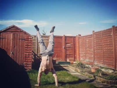 Walking on hands