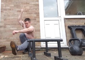 Assisted pistol squats