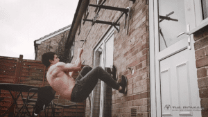 Ninja rope climbing