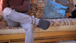 Body language foot pointing