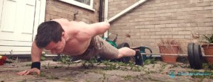 One arm one leg push up