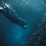 Free diving breath holding training
