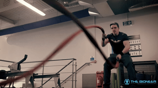 Battle ropes cross training
