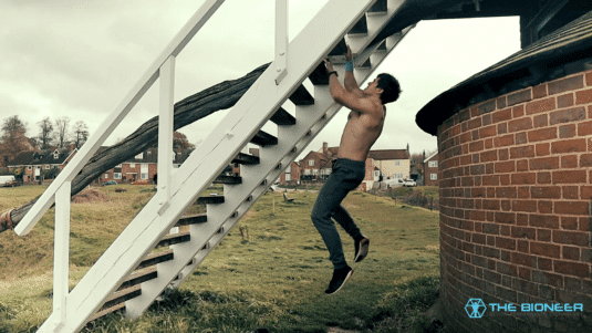 Climbing the stairs