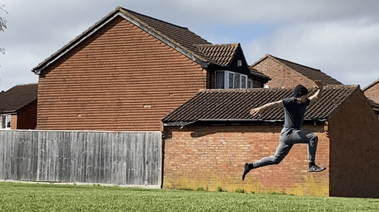 Bounding parkour workout