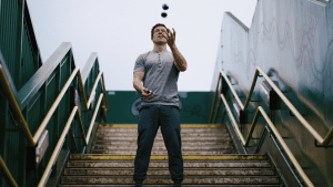 Juggling on Steps