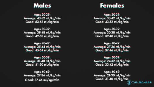 Average VO2 Max Scores