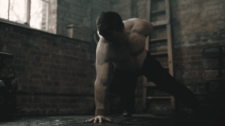 One Arm Push Up Red Hood